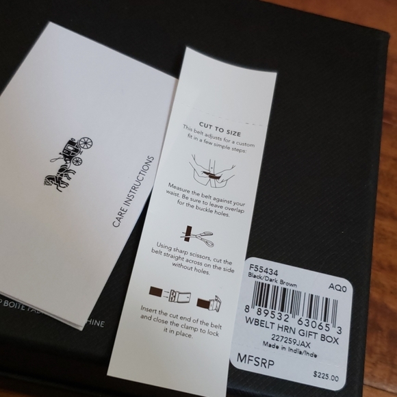 New in Box Coach Men's Cut to Fit Reversible Belt - Picture 5 of 5